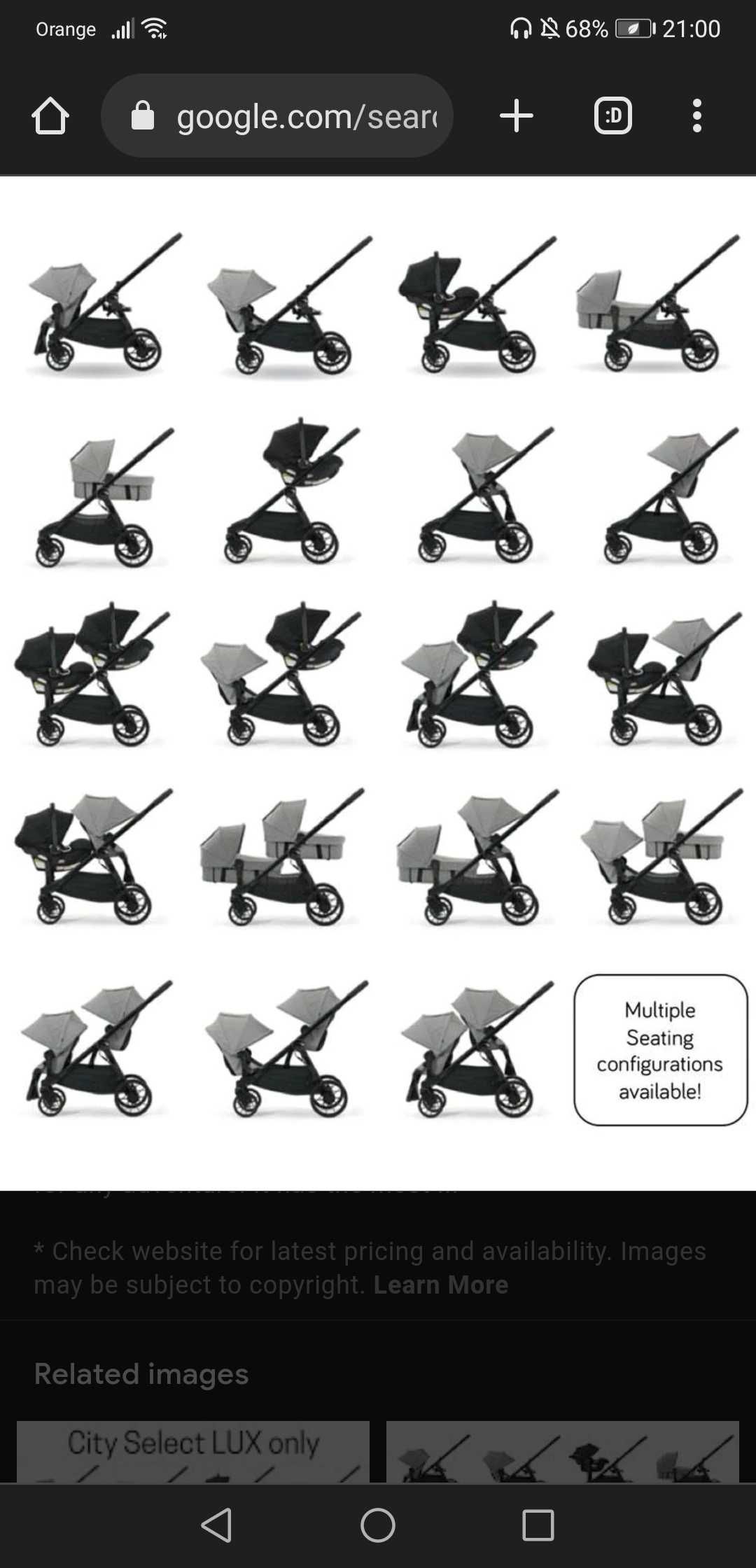 Wózek podwójny baby jogger city select lux double, kolor bordowy/porto