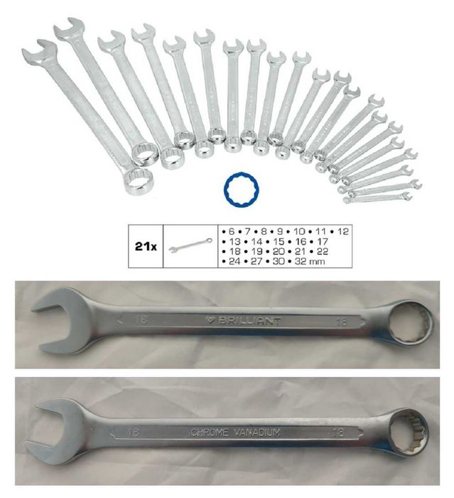 Brilliant Tools Conjunto de 21 chaves (203)