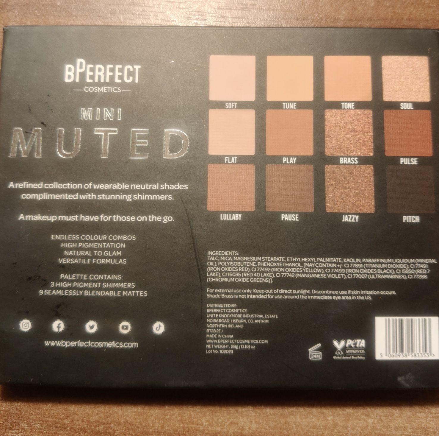 Bperfect Mini Muted paleta cieni do powiek