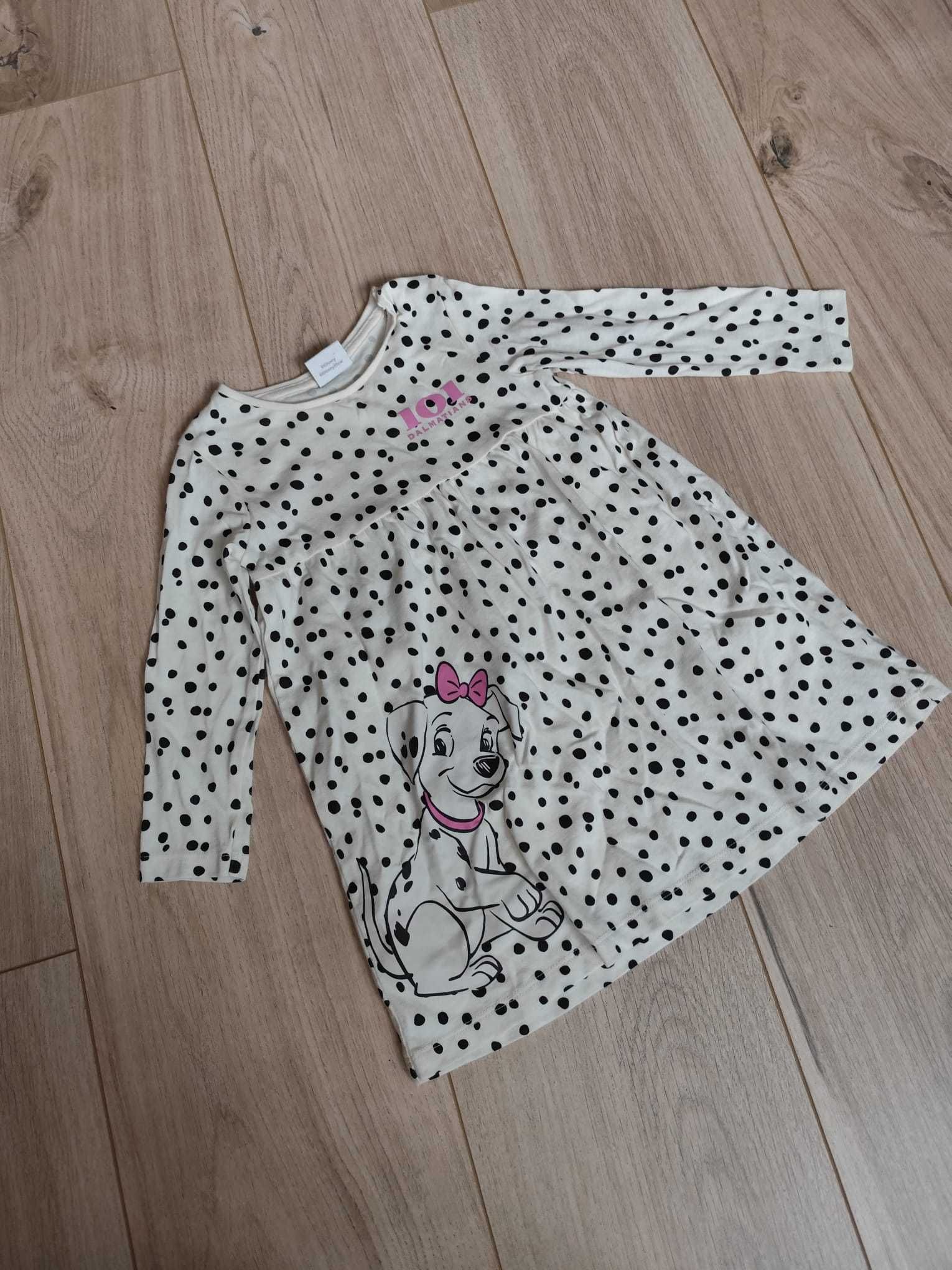 Sukienka dziecięca/niemowlęca z długim rękawem r.80cm (wada)