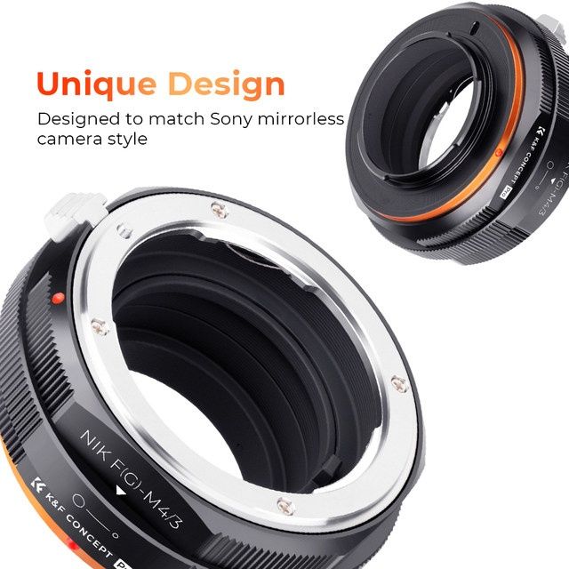 K&F Concept NIK(G)-M4/3 Lens Adapter Ring for Nikon AI F G Lens to M43