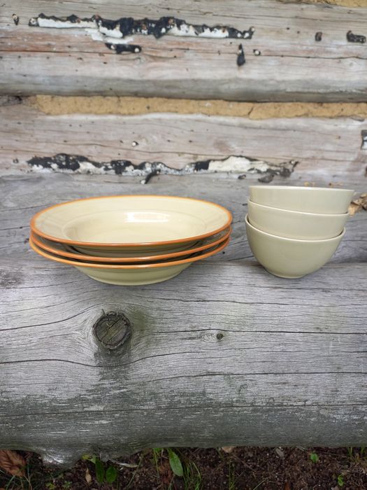 Talerze i miski Tułowice PRL - zestaw