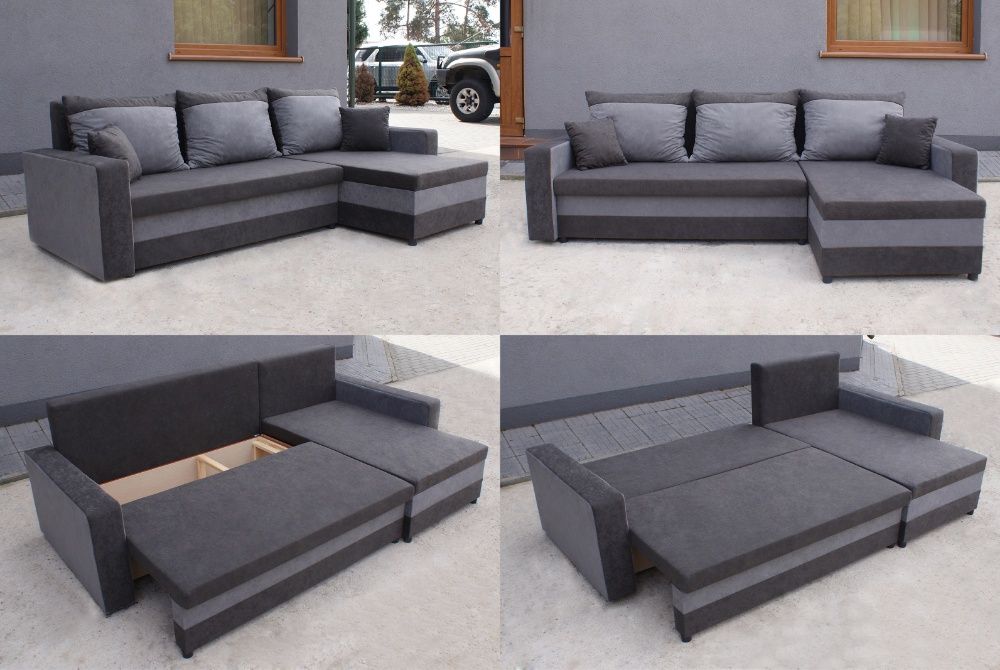 Narożnik z funkcją spania Loft Kanapa Sofa rogówka