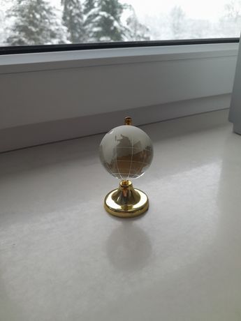 Mały szklany ozdobny globus glob ozdobny