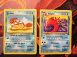 Krabby e Kingler Edição Fóssil Cartas Pokemon