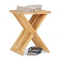 Taboret stołek hoker bambus składany