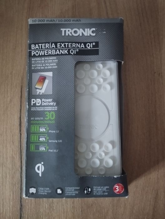 Powerbank szybki indukcyjny bezprzewodowy TRONIC® Qi®, 10 000 mA