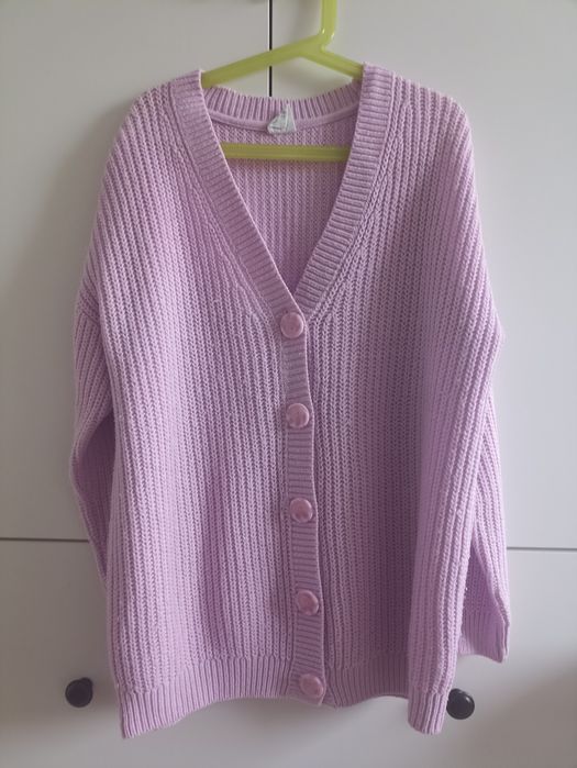 Sweter dziewczęcy fioletowy 146