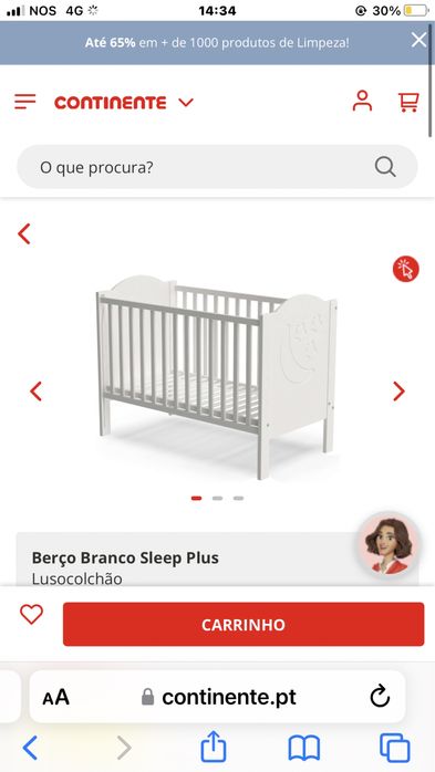 Berço de bebe com colchao + cadeira da papa