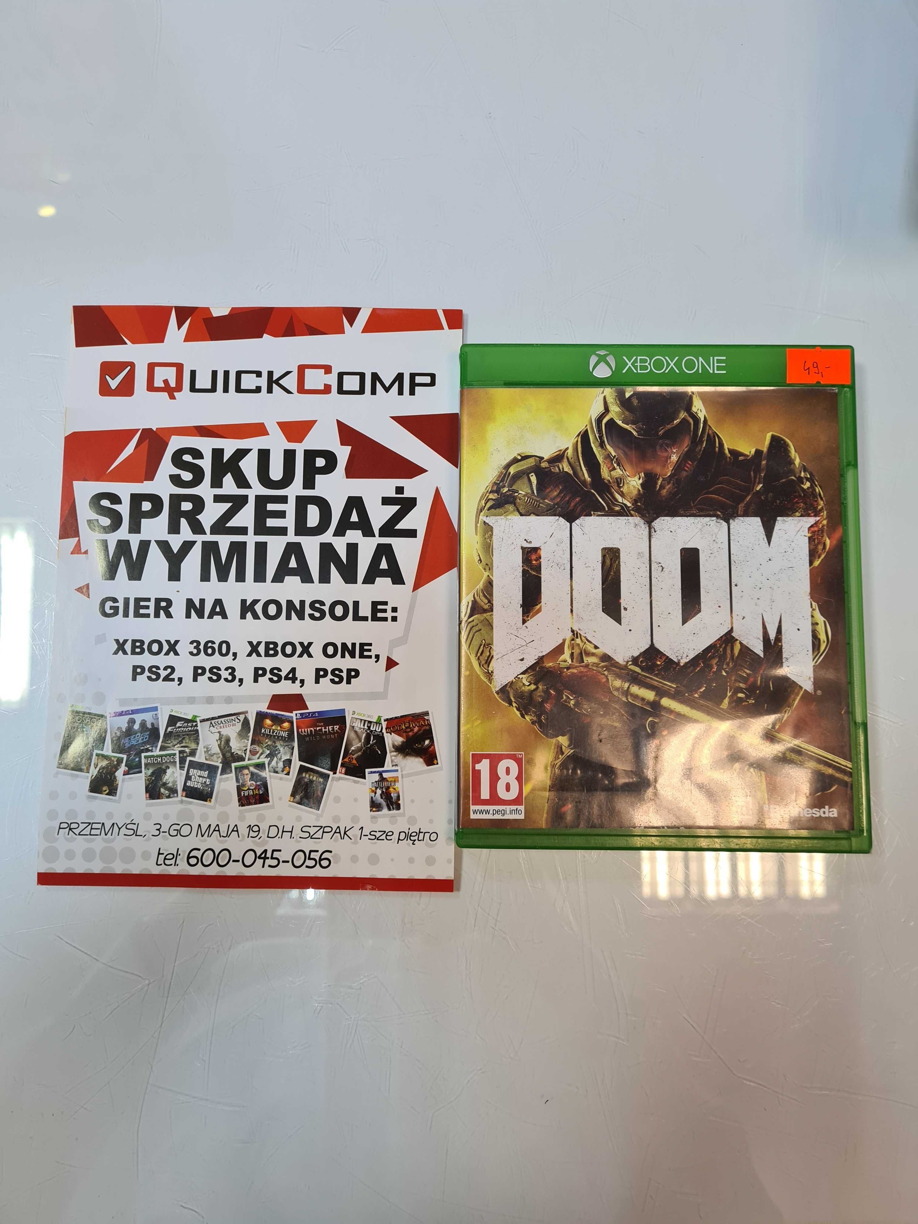 Gra XBOX ONE / X Series DOOM Gwarancja 1 rok QUICK-COMP