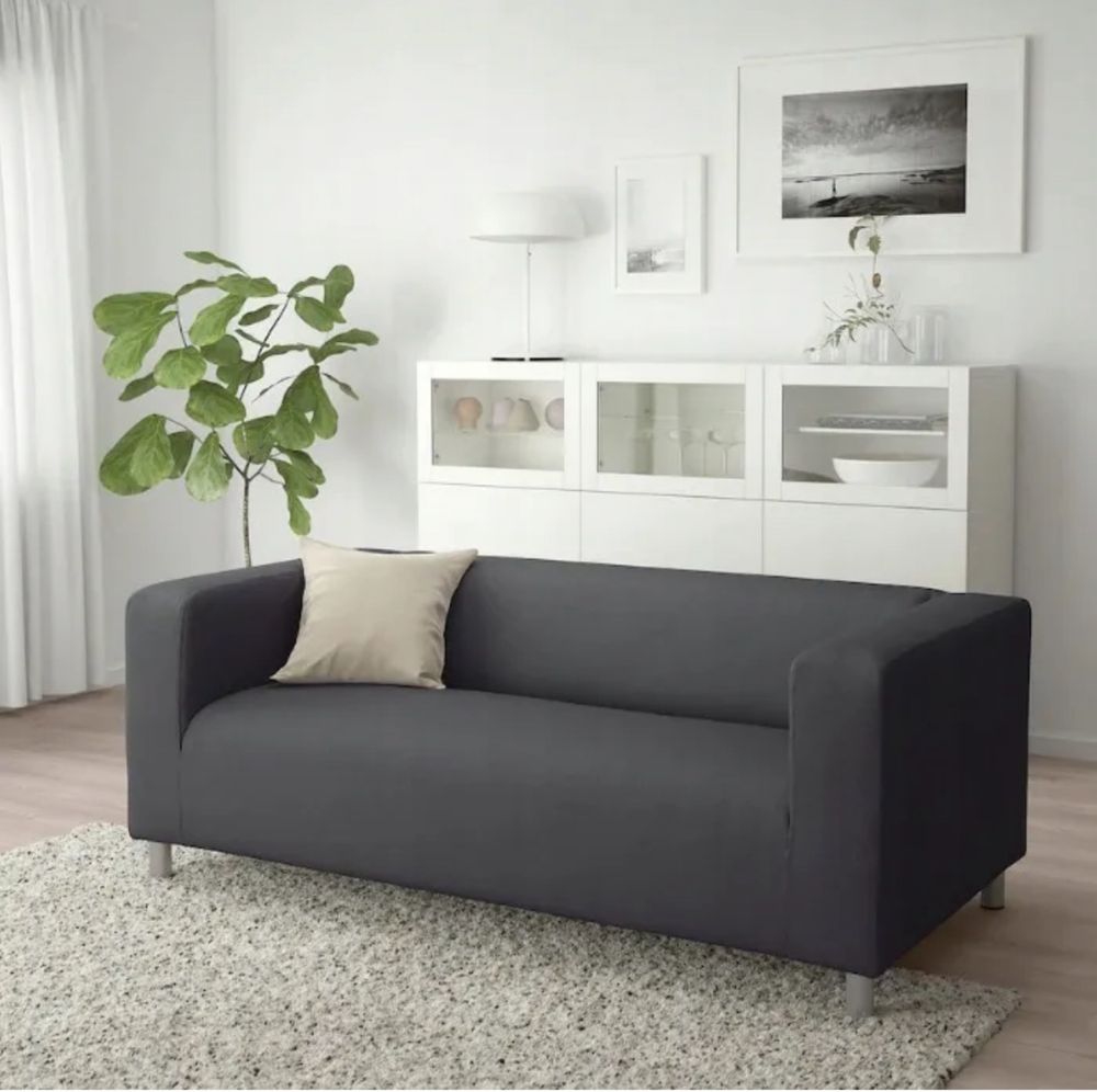 IKEA KLIPPAN Sofa 2-osobowa Vissle szary 180 x 88