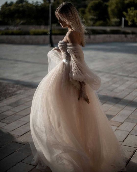 Suknia ślubna #24 princessa ramiona carmen odpinane rozmiar 38 M