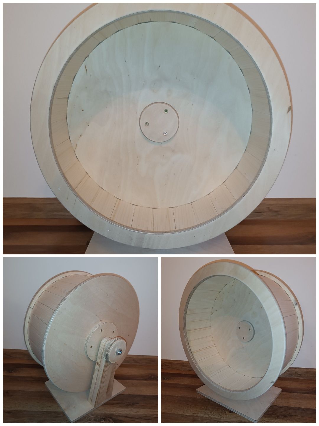 Kołowrotek dla szynszyli wiewiórki 40 cm drewniany