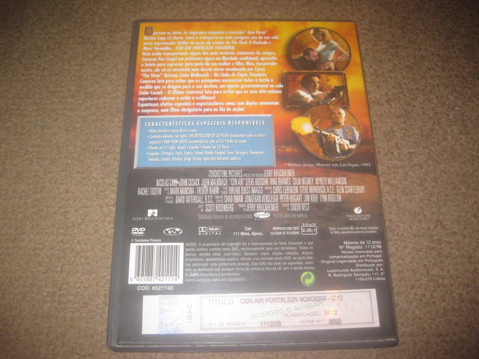 DVD "Con Air- Fortaleza Voadora" com Nicolas Cage