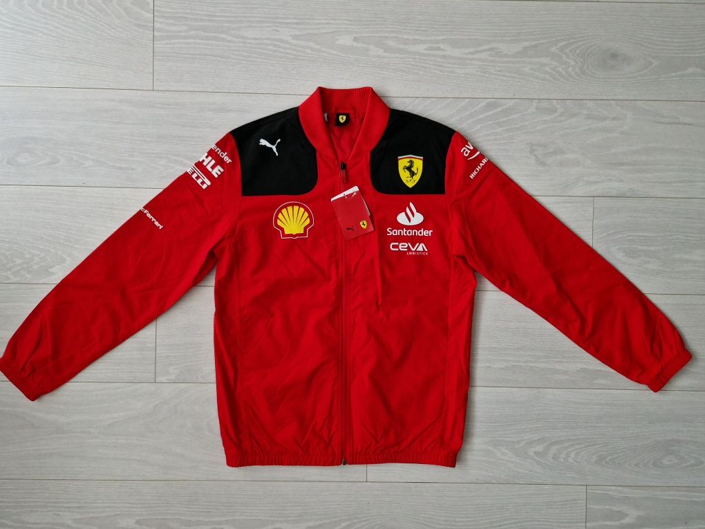 Kurtka Scuderia Ferrari 2023, wiatrówka, Puma, F1, Leclerc, Sainz