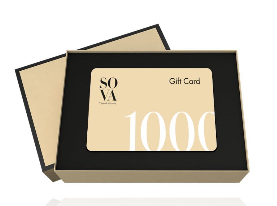 Подарунковий сертифікат SOVA на 3000 грн ( ювелірні прикраси )