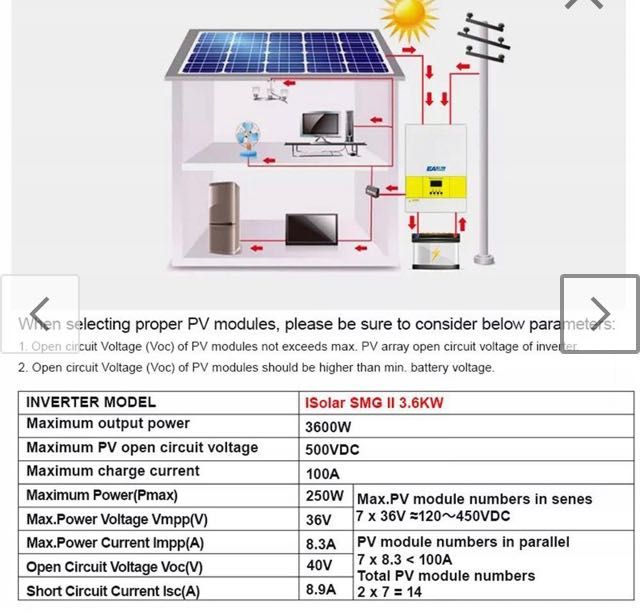 Інвертор гібридний Easun 3.6kw