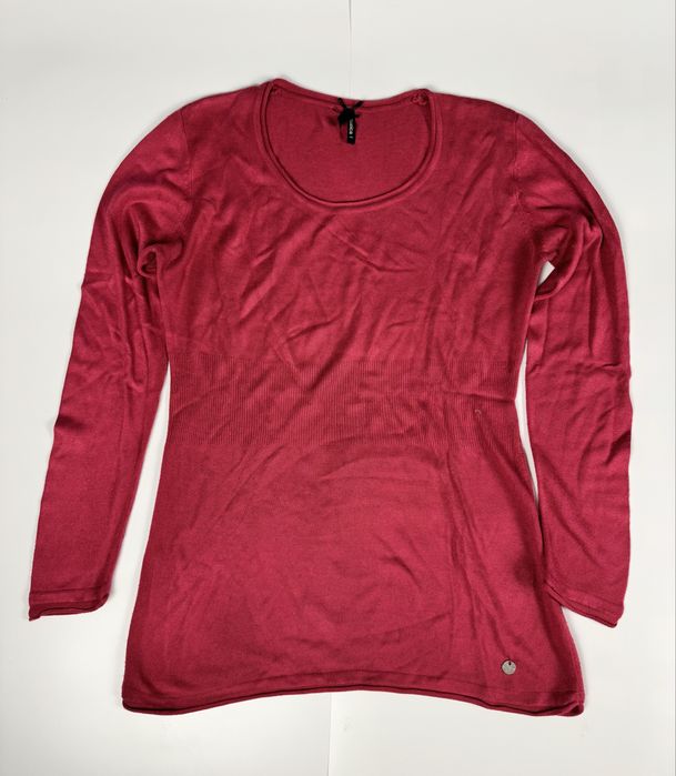 Camisola de Manga Comprida Justa – Rosa Escuro / Vermelho