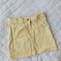 H&M spódniczka jeansowa żółta 134