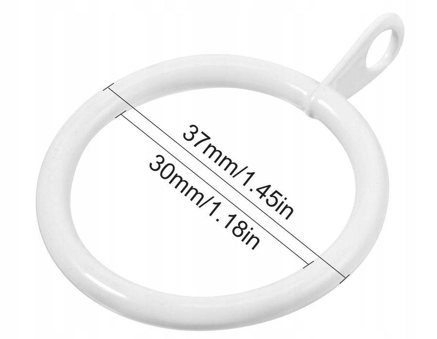 Pierścienie Do Zasłon Metalowe Wiszące 20Szt