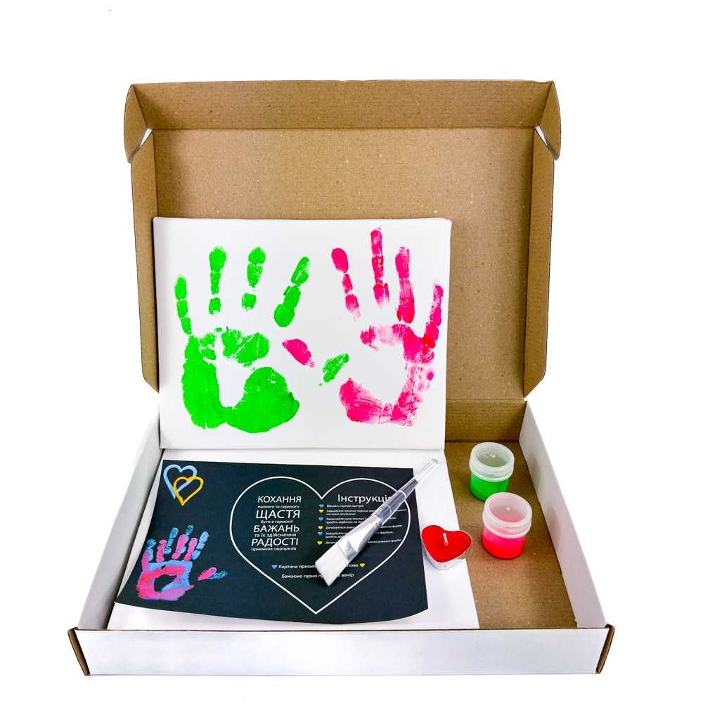 Флуоресцентный набор для создания отпечатков Руки Влюбленных, подарок