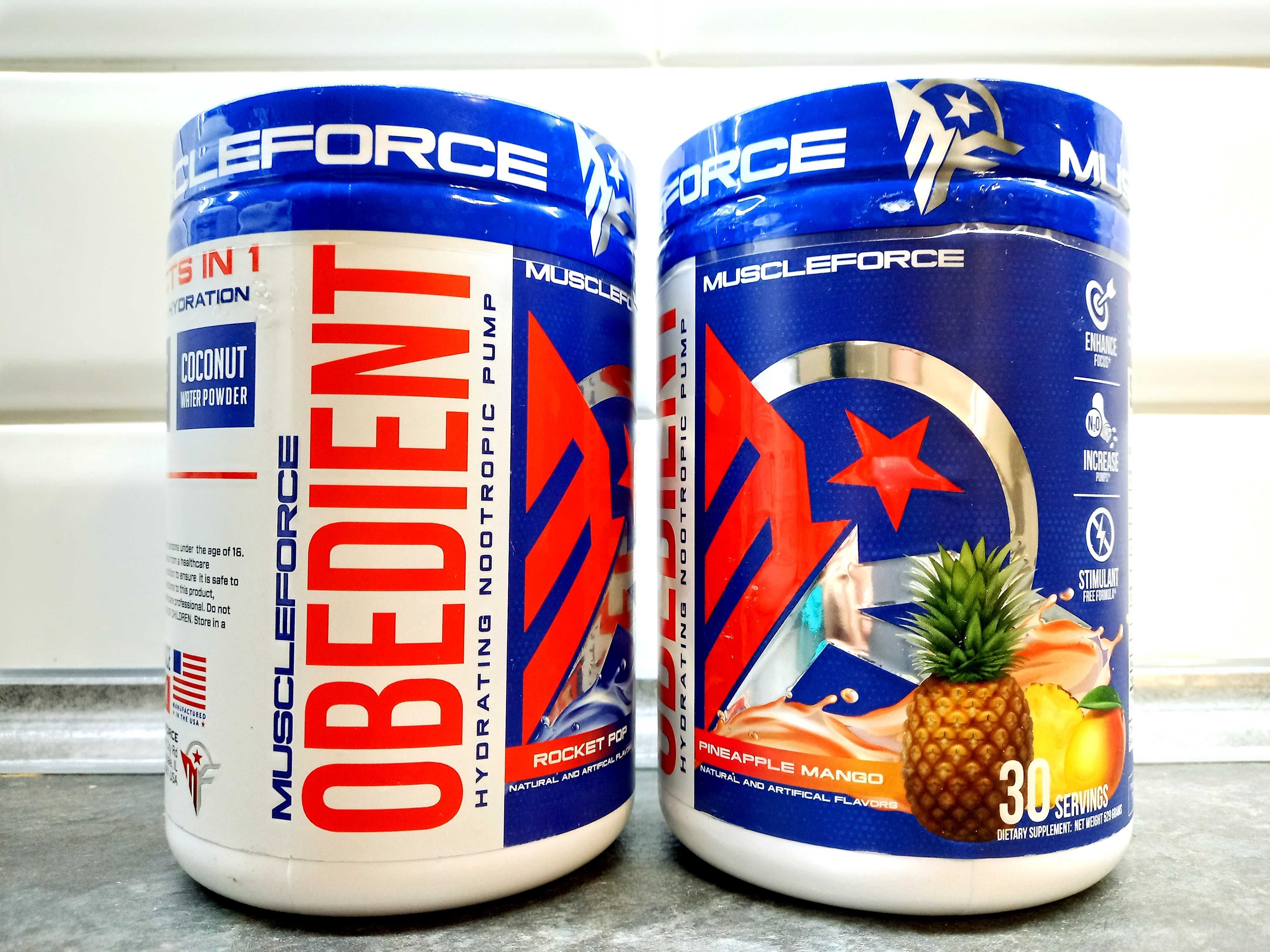 -20% MuscleForce, Obedient (30 порц.), предтрен США