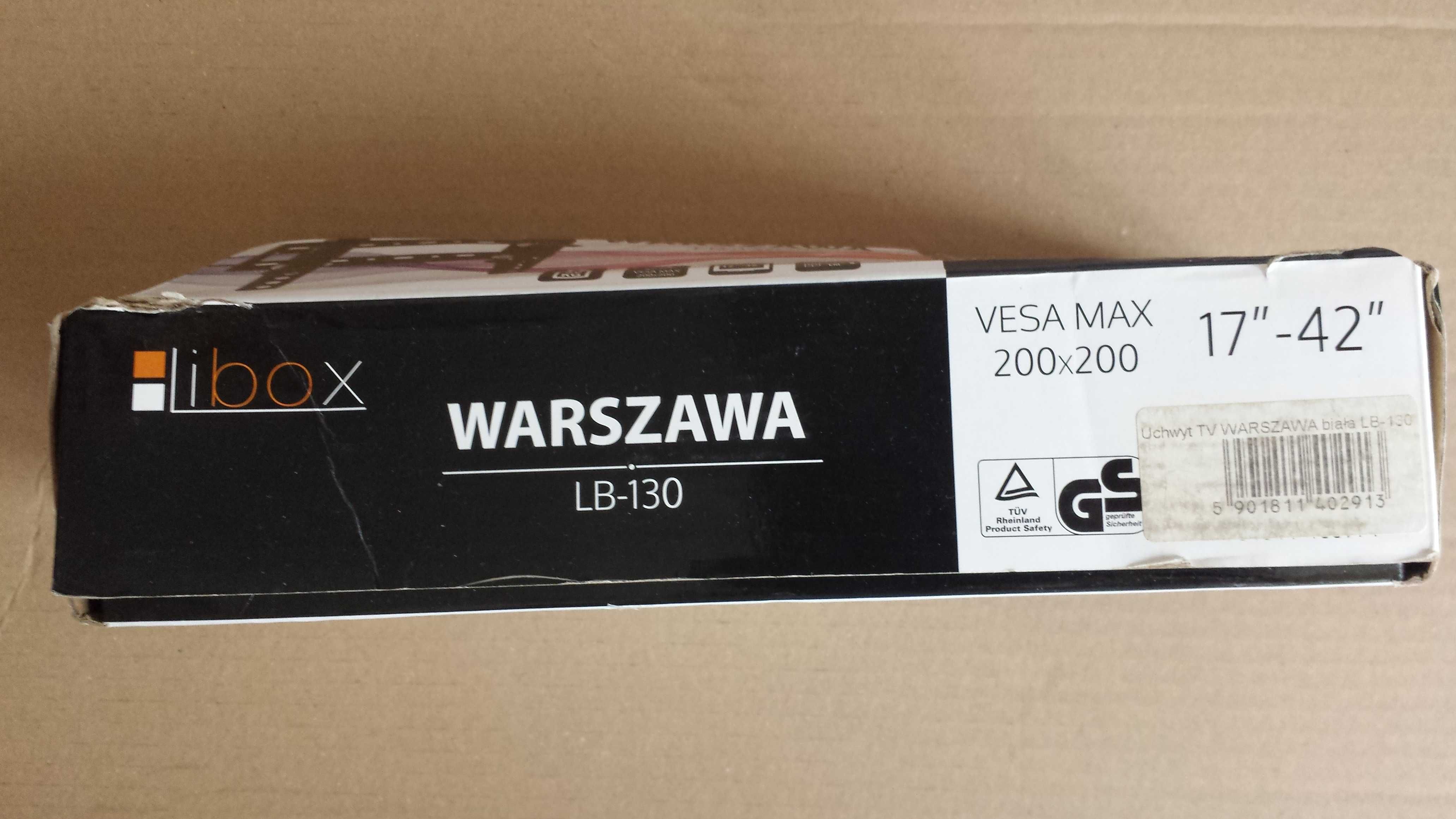 Uchwyt TV LCD 17"- 42" WARSZAWA bialy LIBOX LB-130 nowy