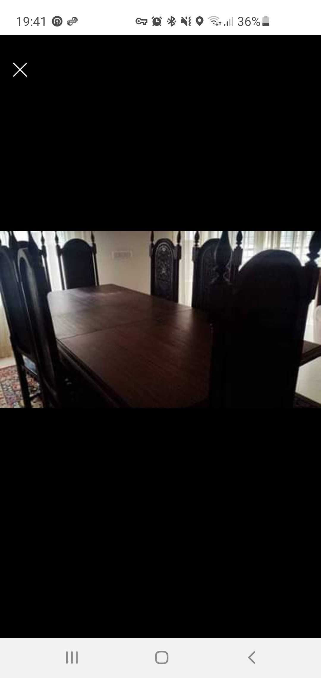 Sala de jantar antiga - loiceiro, mesa e cadeiras