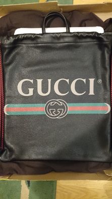 Gucci Logo Drawstring Backpack, рюкзак мужской/женский