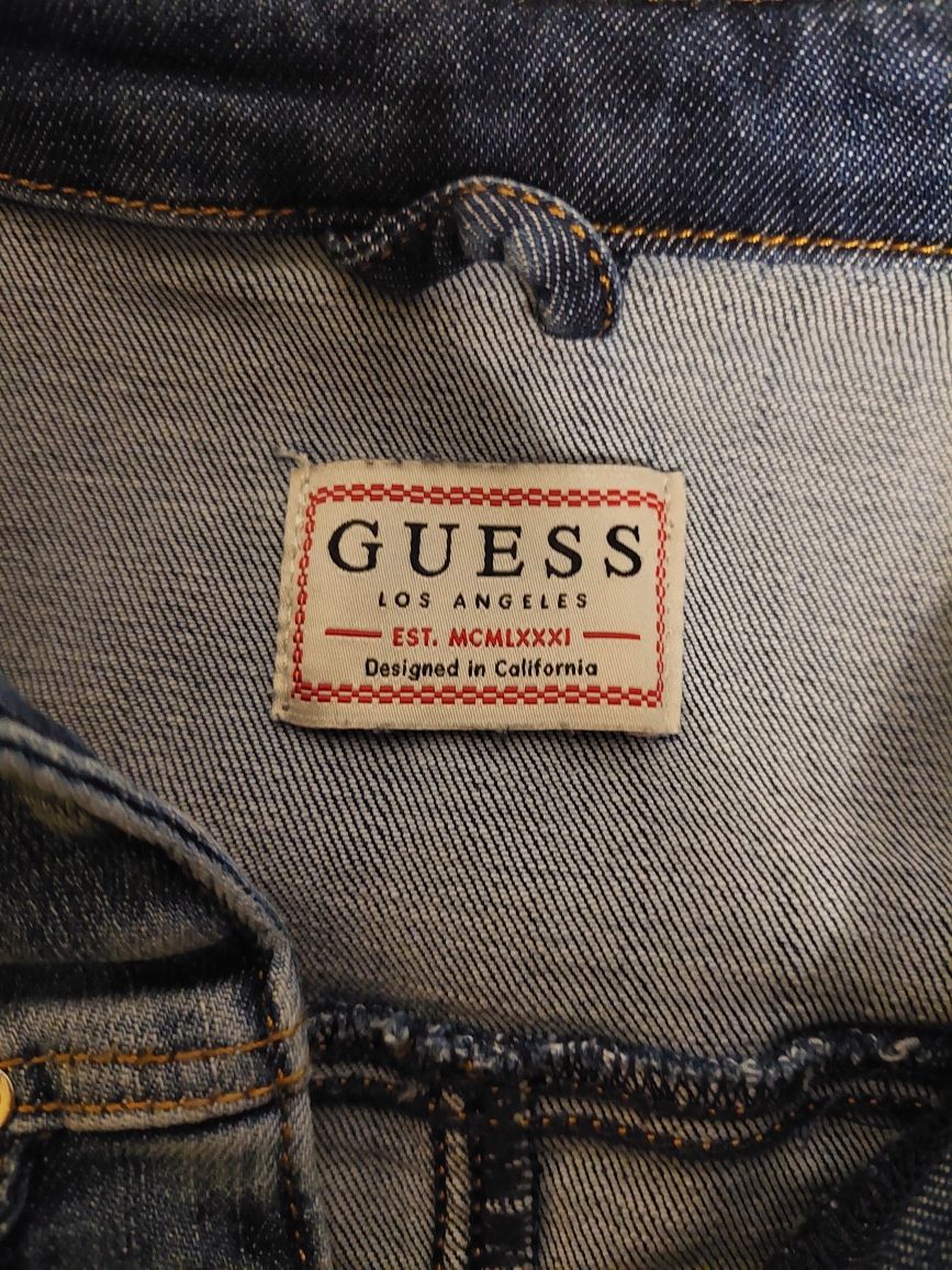 Nowy kombinezon ogrodniczki Guess S XS jeans długie spodnie
