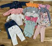 Zestaw ubrań dla dziewczynki r. 74 h&m i inne 14 szt