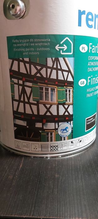 Farba Remmers silnie kryjąca 5L – Tobacco Brown (brąz tytoniowy)