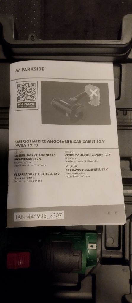 Rebarbadora Parkside 12v com bateria 4Ah e carregador 

Nova na caixa,