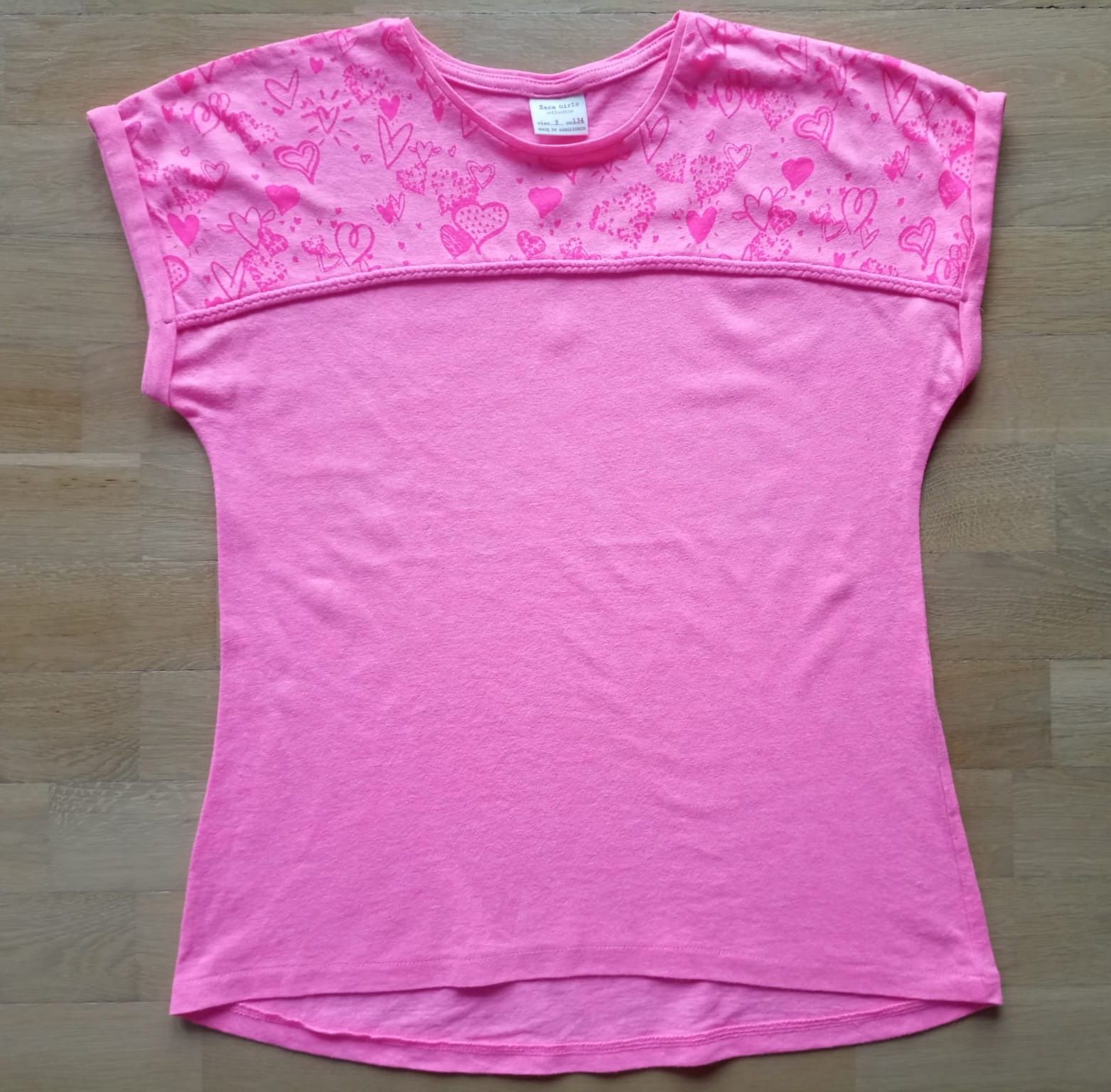 Koszulka dla dziewczynki- Zara Kids- rozmiar: 134