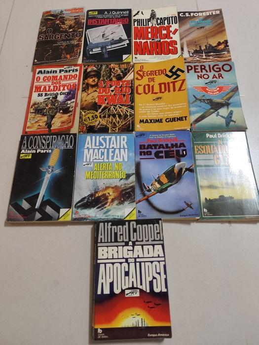 Lote de 13 Livros - Europa América - Coleção Guerra (Vintage)