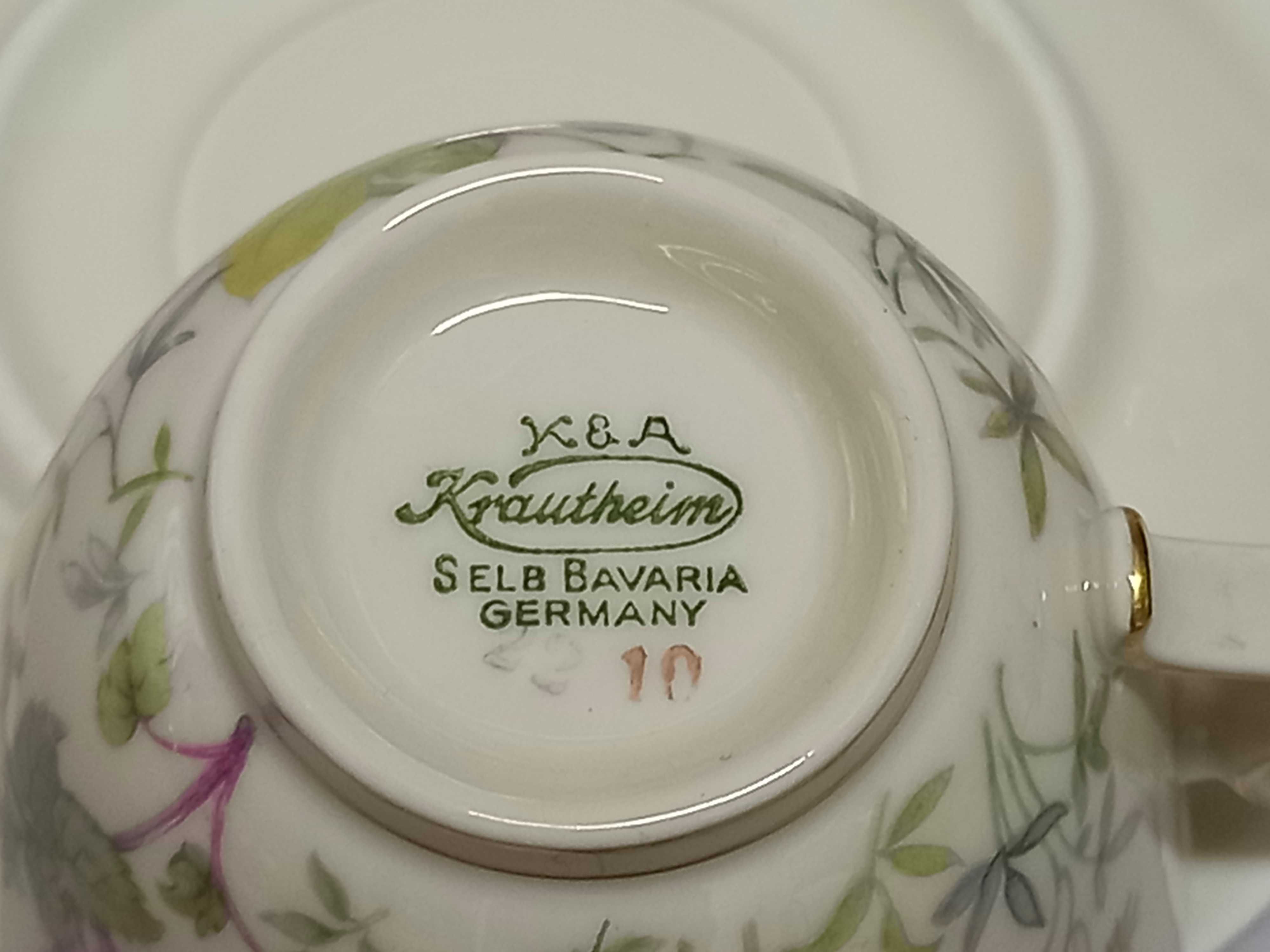 Filiżanka do mokki, Krautheim Bawaria, wzór łączka