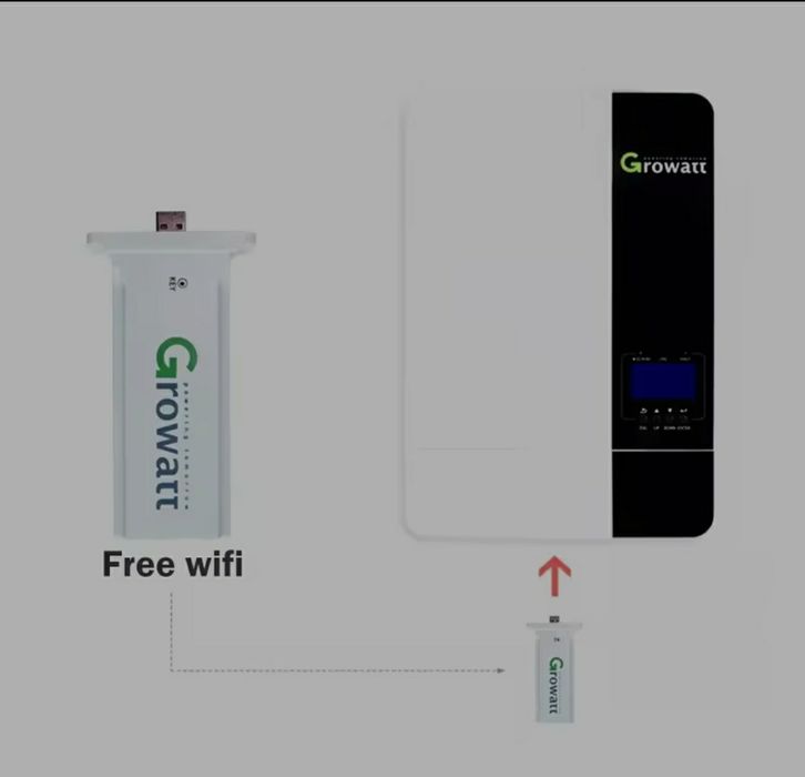 Інвертор Growatt SPF 5000 ES 5kw з wifi в комплекті автономне живлення
