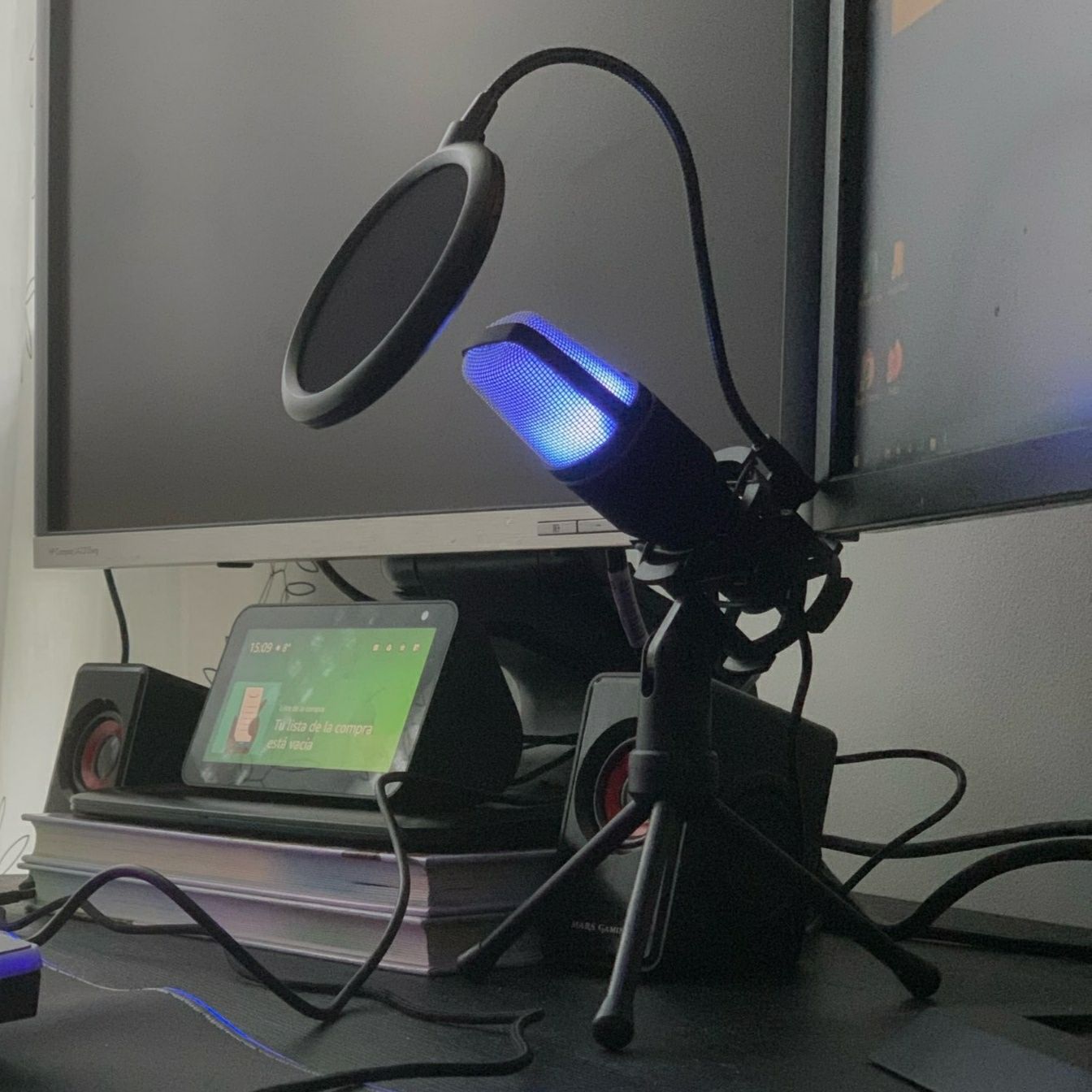 Usb Мікрофон з RGB підсвічуванням для пк, ноутбуку