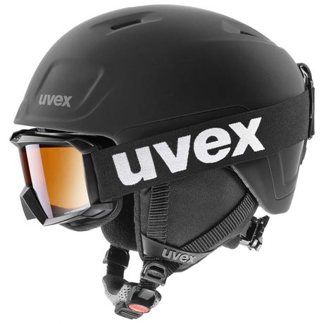 Uvex heyya pro zestaw kask narciarski z goglami narciarskimi uvex fliz