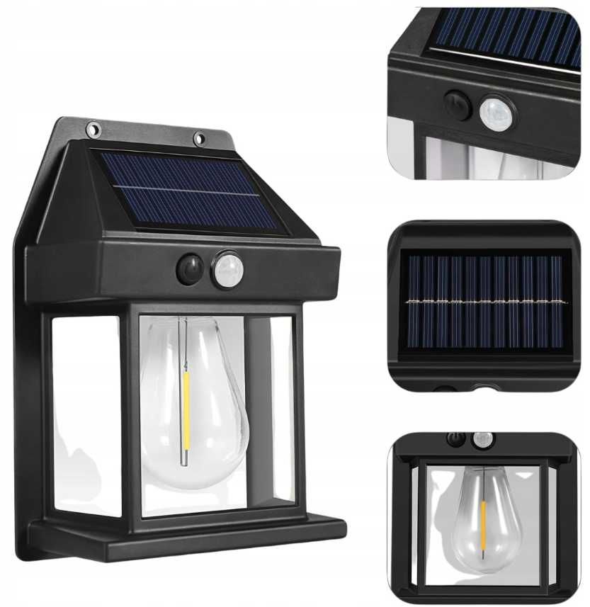 LAMPA ELEWACYJNA Solarna LED Elegancka i Mocna Darmowy Prąd Ze słońca