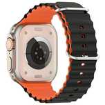 Beline pasek Apple Watch Silicone Waves42/44/45/49mm czarno-/