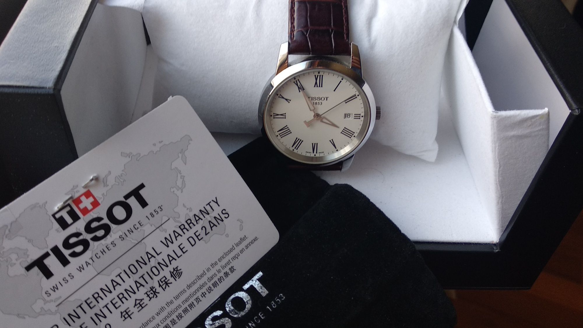 Tissot 1853 clássico, com caixa e certificado