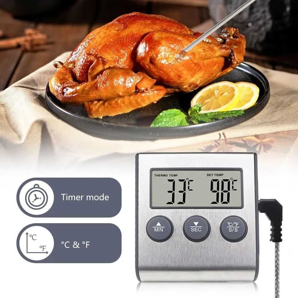 Термометр с выносным датчиком до 250 град. Cooking Thermometer, магнит