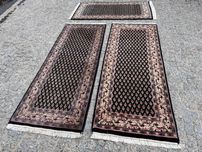 3 kaszmirowe r.tkane dywany perskie Indo Mir 140x70 i 173x64 i 173x65