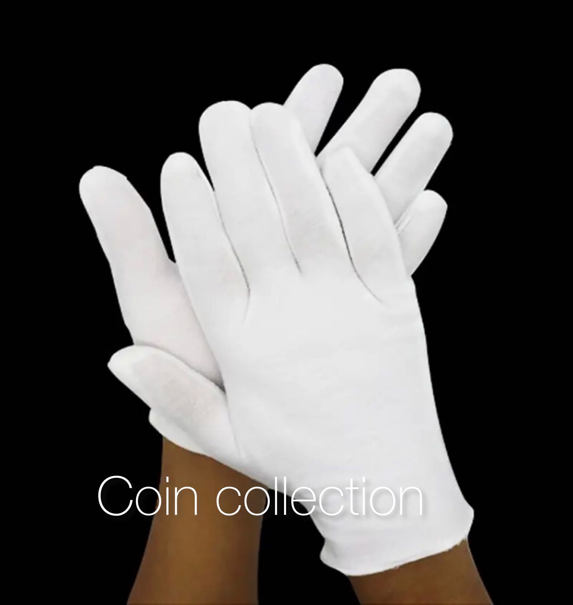 Білі нумізматичні рукавиці M L