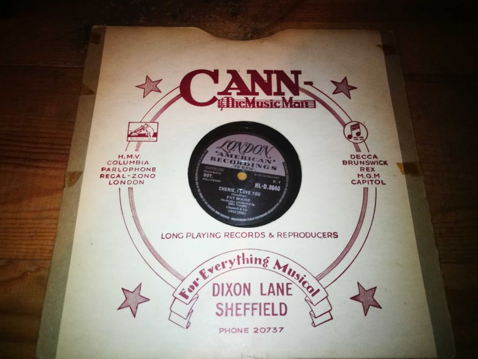 PAT BOONE-Sugar Moon/Charlie, I Love You (Ed ING-1958-10' -78RPM