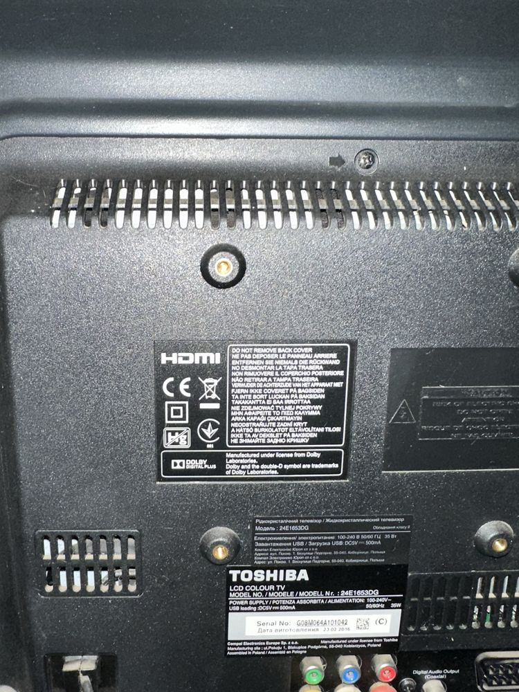 Телевізор toshiba 24E1653DG