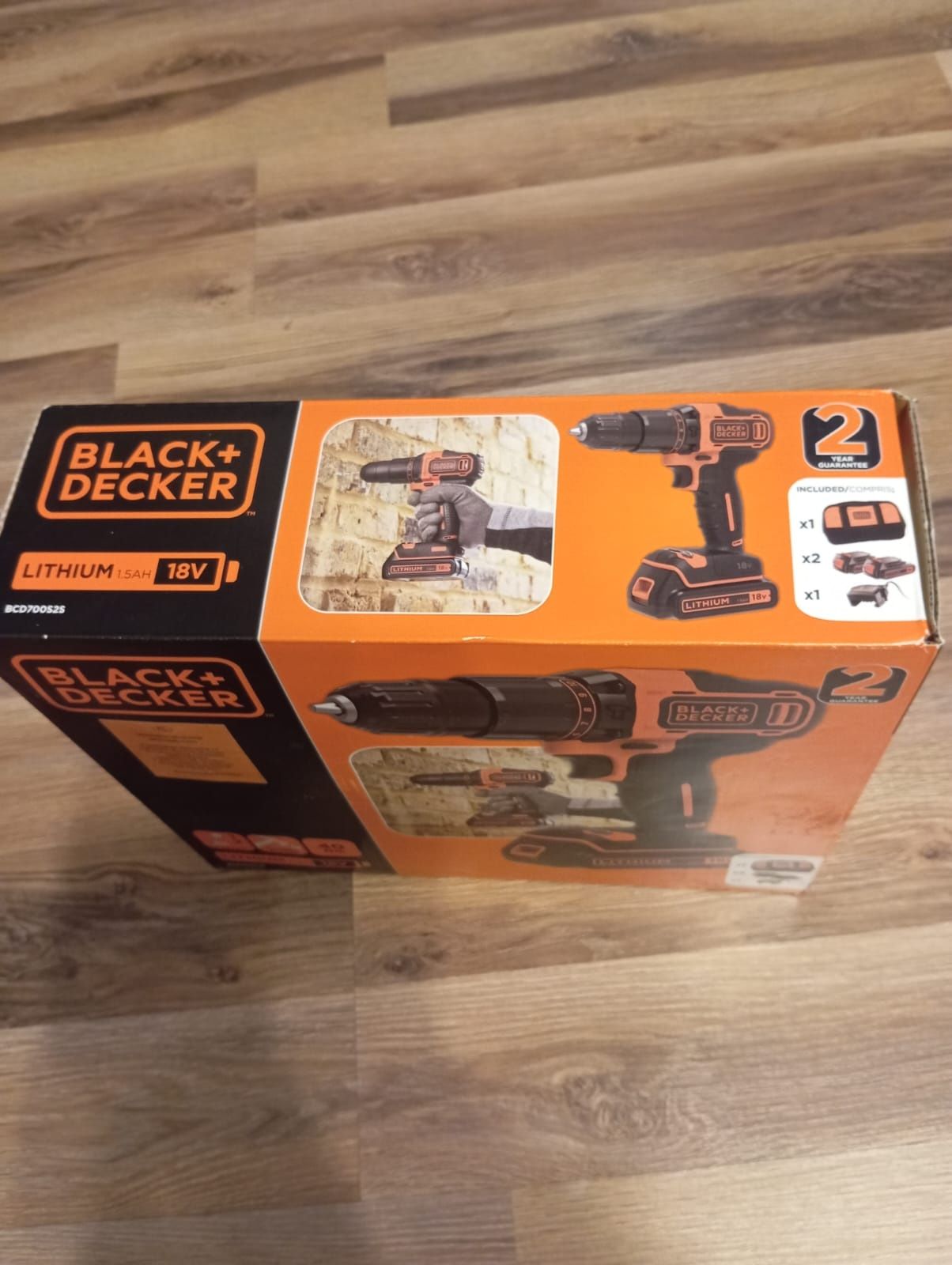 Wiertarko wkrętarka Black&Decker, nowa, udar, 40Nm, 2 akumulatory,gwar