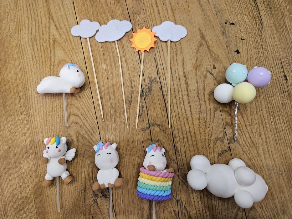 Nowe dekoracje na tort topper urodziny jednorożec unicorn