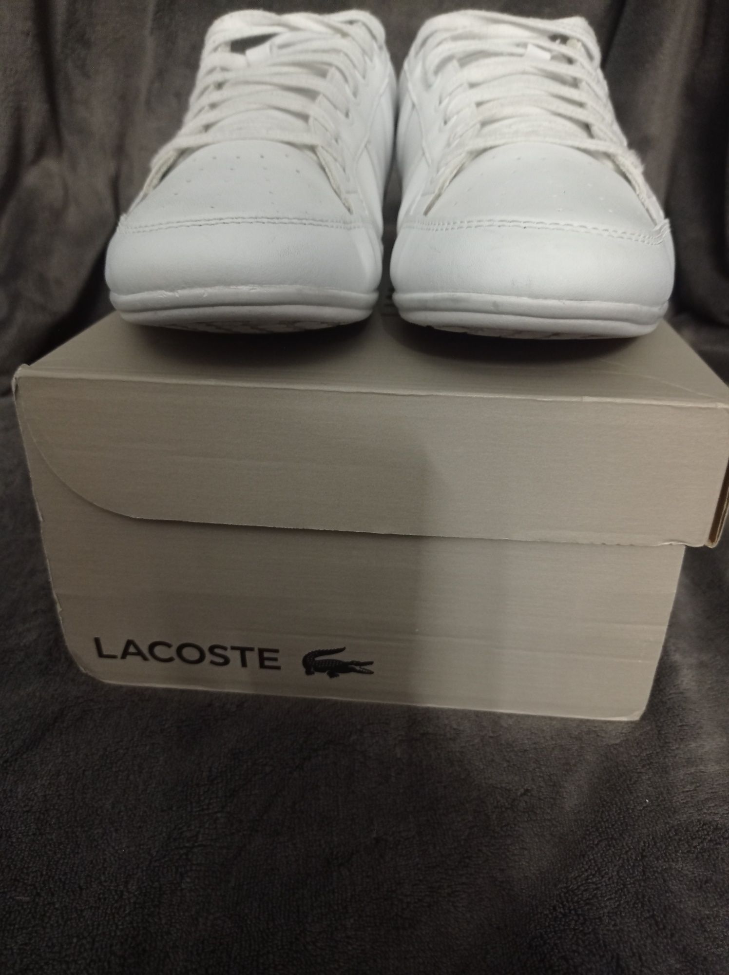 Buty Lacoste Chaymon rozmiar 44 skórzane skóra białe super męskie